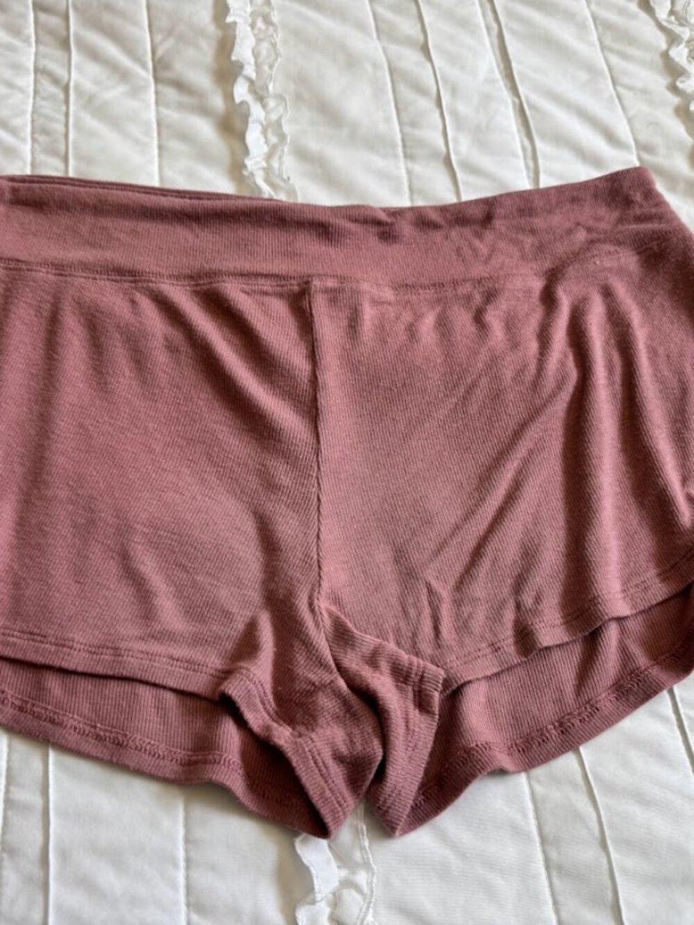 Athleta Size Large Pink Well Rested Rib Sleep Shorts